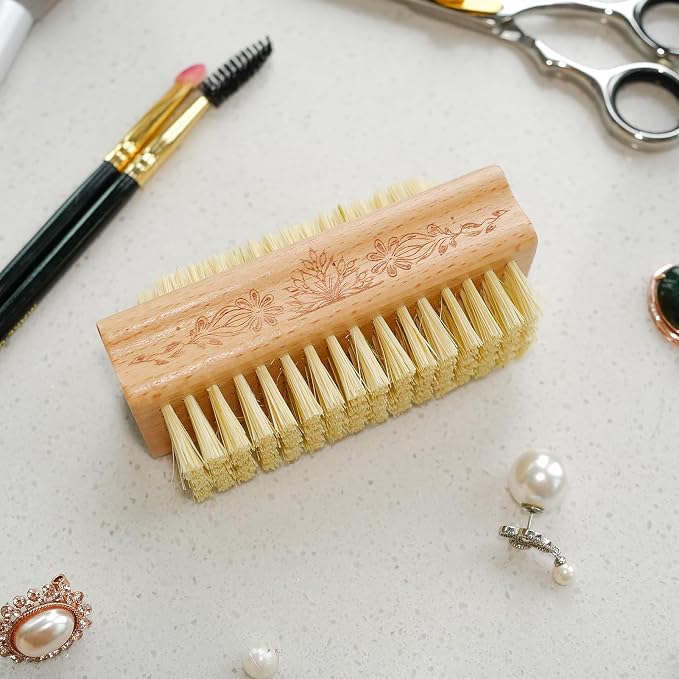 Wooden Fingernail Brush & Nail Scrubber to Clean Under Nails, Hand and Toenail - Image 7
