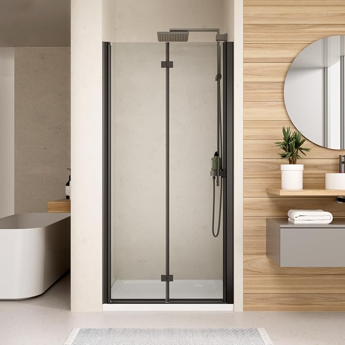 Bifold Shower Door, Royal Guard 34" W X 72" H Frameless Glass Shower Door - Image 3