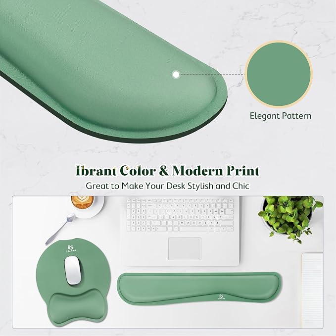 Gimars Ergonomic Mouse Pad Wrist Support, Upgrade Enlarge Superfine Fibre Soft - Image 3