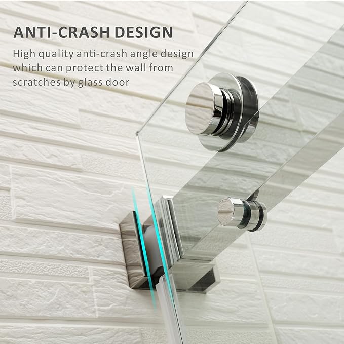 Frameless Shower Door 56-60'' W x 62'' H - Image 7