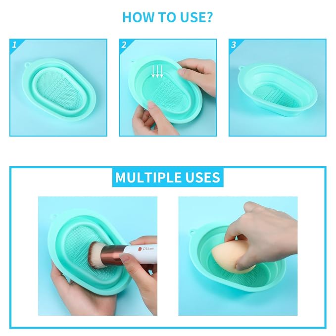 DUcare Makeup Brush Cleaner Shampoo Soap Solid Brush Cleaning Mat Removes - Image 3