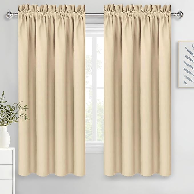 DWCN Blackout Curtains for Bedroom – Rod Pocket Thermal Insulated Noise by DWCN