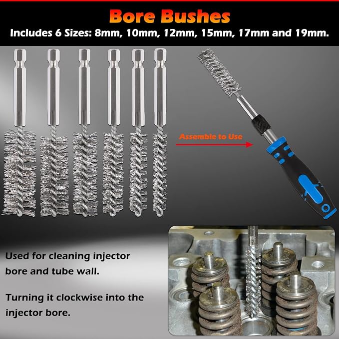 Professional Diesel Injector-Seat Cleaning Kit 8090S on Cylinder Heads - Image 4