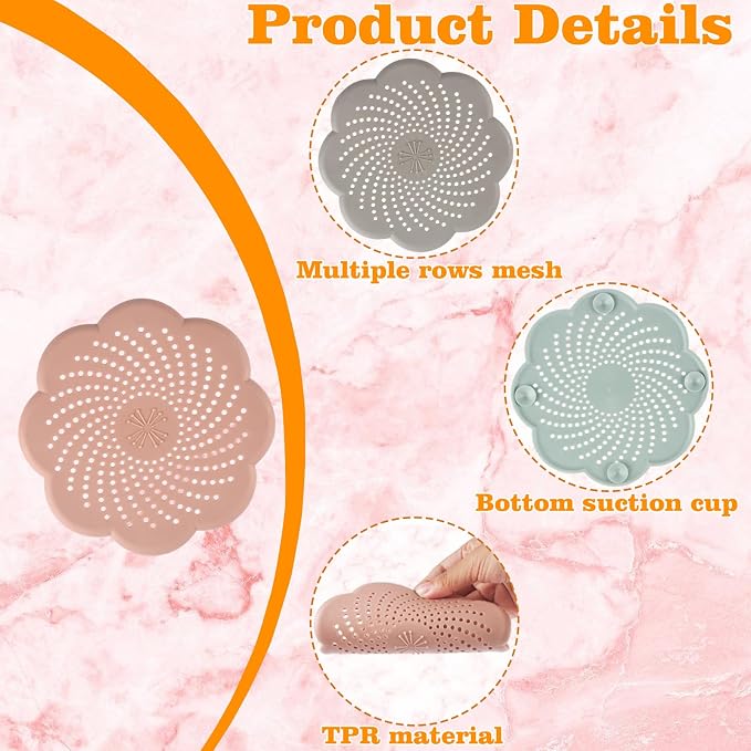 5 Pack Hair Catcher Shower Drain - Image 4