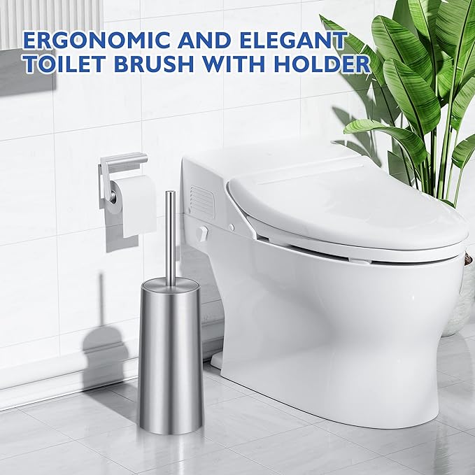 Toilet Brush and Holder, Toilet Brush 304 Stainless Steel, Toilet Bowl Brush - Image 6