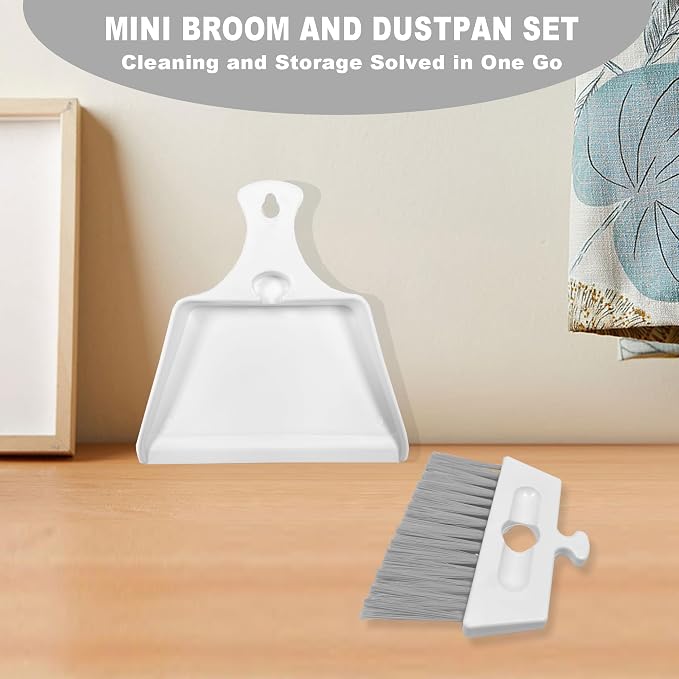 Mini Dustpan Brush Set Small Dustpan Broom Combo Set - Image 3