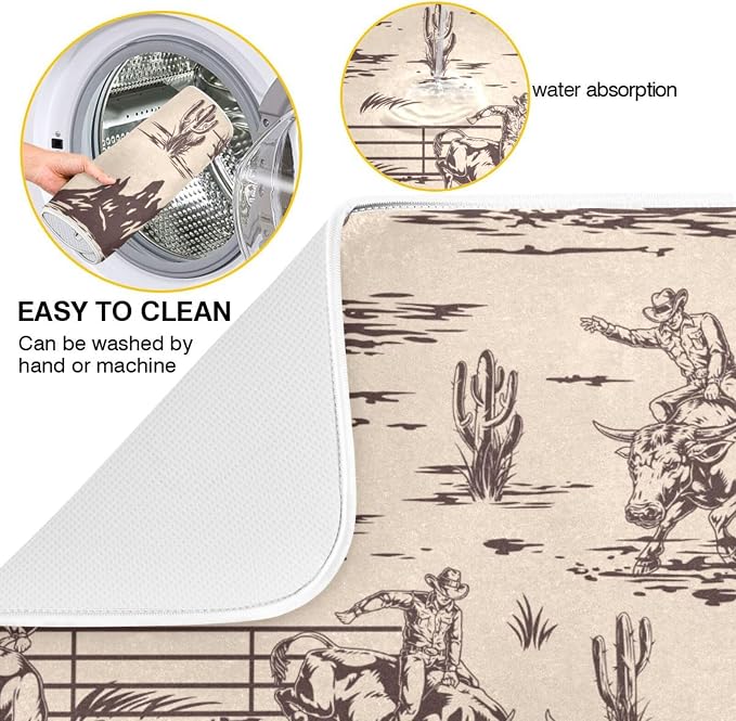 West Cactus Cowboy Dish Drying Mat - Image 2