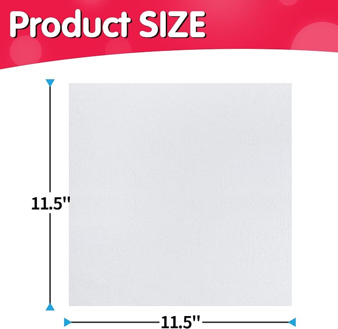 FIXSMITH White Microfiber Cleaning Cloth, 11.5"X11.5" Cleaning Rags - Image 2