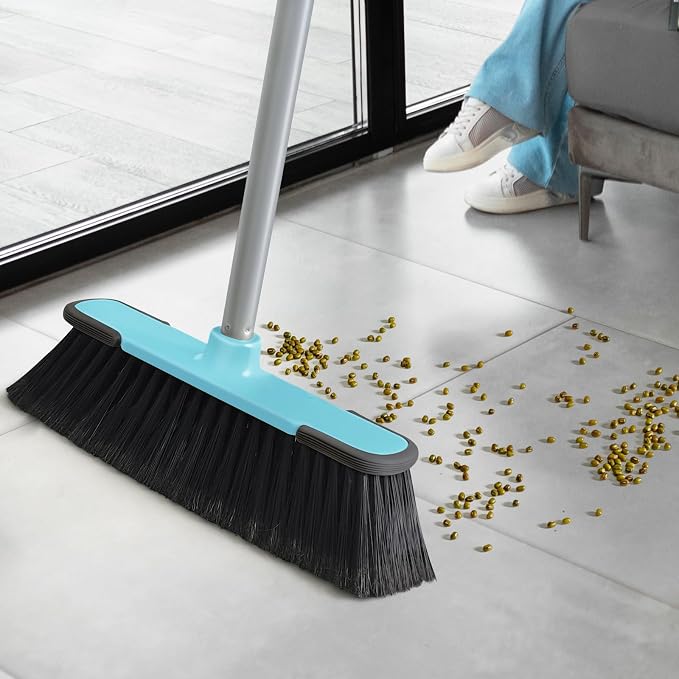 Blue Indoor Broom 54" Long Handle House Broom - Image 4