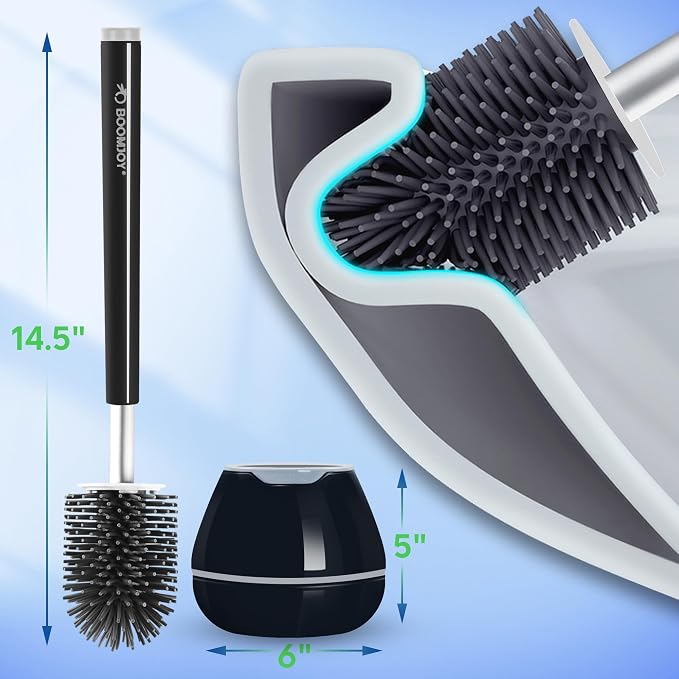 BOOMJOY Toilet Brush and Holder Set, Toilet Scrubber Brush - Image 6