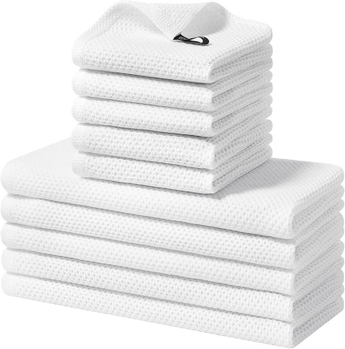 Homaxy 100% Cotton Kitchen Towels and Dishcloths Set, 12 x 12 Inches and 13 x by Homaxy