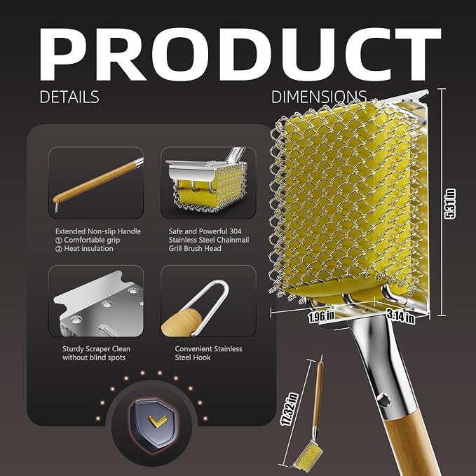 HOUSE AGAIN Grill Brush Bristle Free - Image 2
