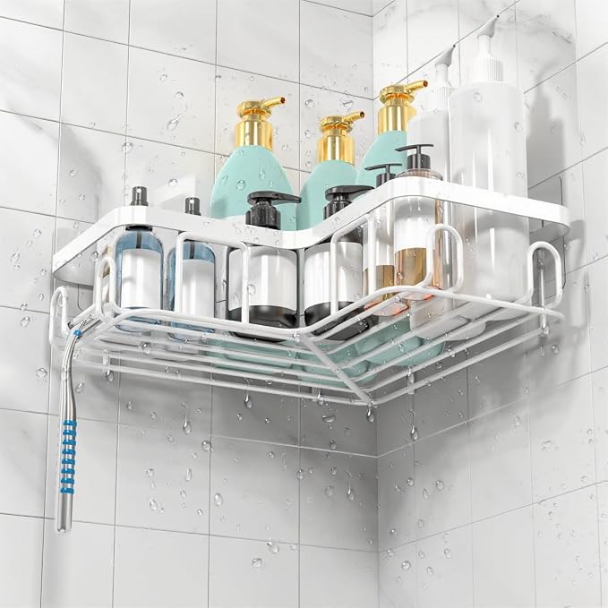 Moforoco Corner Adhesive Shower Caddy, - Image 4