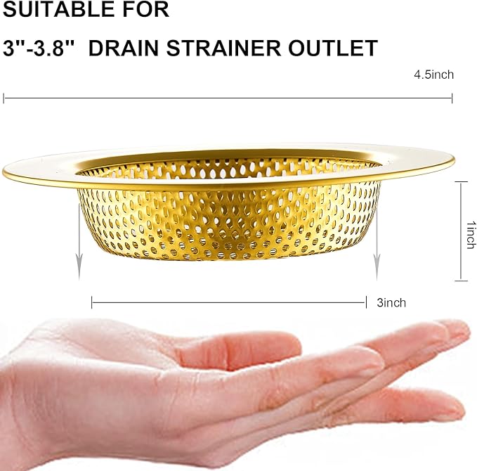 LASSHSWA Kitchen Sink Strainer Stainless Steel, Kitchen Sink Drain Strainer - Image 2