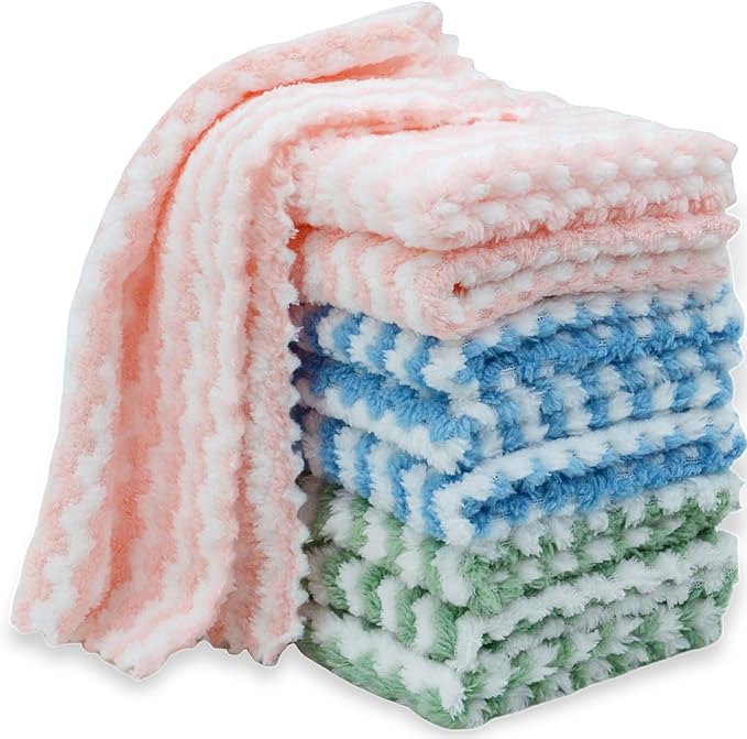 10PACK Kitchen Cleaning Cloths, Microfiber Dish Cloths: All-Purpose by Neoweming-Lessismore