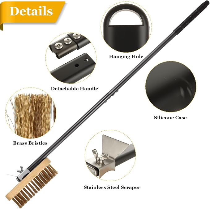 1 Pcs Adjustable 47" Pizza Oven Brush - Image 3