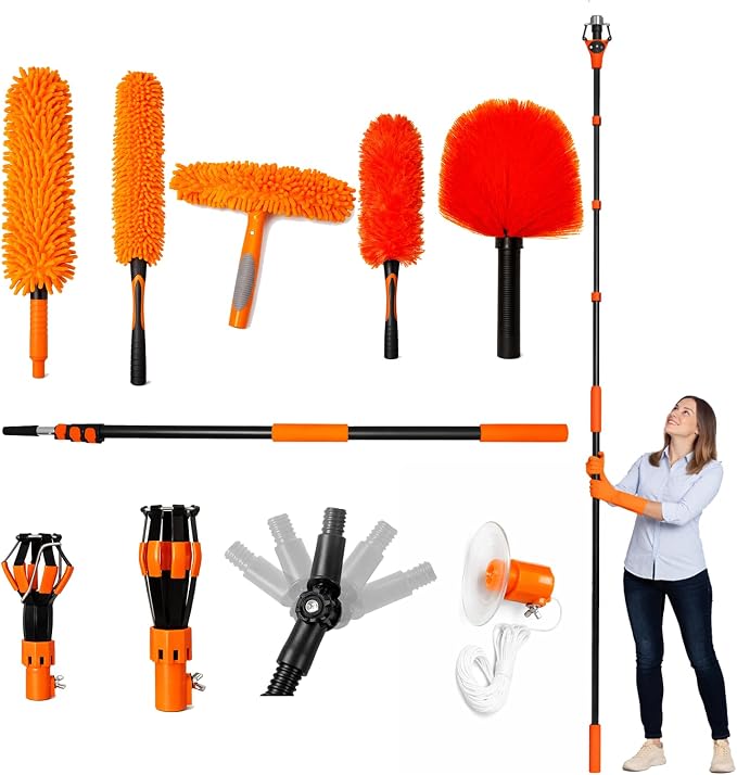 20FT Light Bulb Changer for High Ceilings, Ceiling Fan Duster & Window Cleaner by Unknown