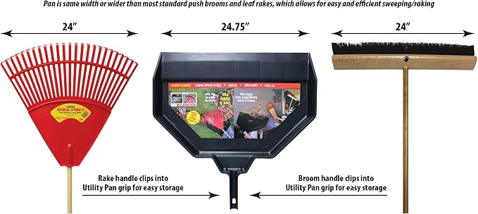 Emsco Group Enormous Yard & Garage Dust Pan – 24-Inch Mouth – Lightweight - Image 2