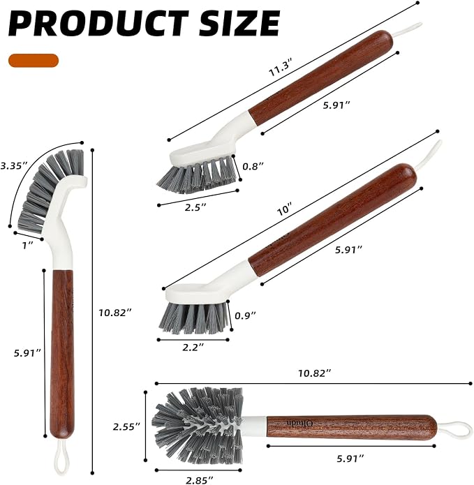 4-Pack Heavy Duty Scrub Brushes - Image 2