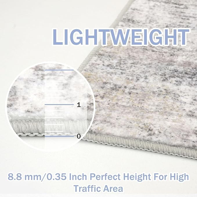 IOHOUZE Abstract Runner Rug 2x6 Ft Washable Runners - Image 4