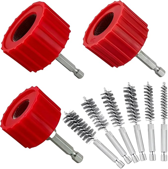 Heavy Duty Copper Pipe Cleaner & Bore Brush Kit 1/2" & 3/4" & 1" Copper Pipe by Unknown