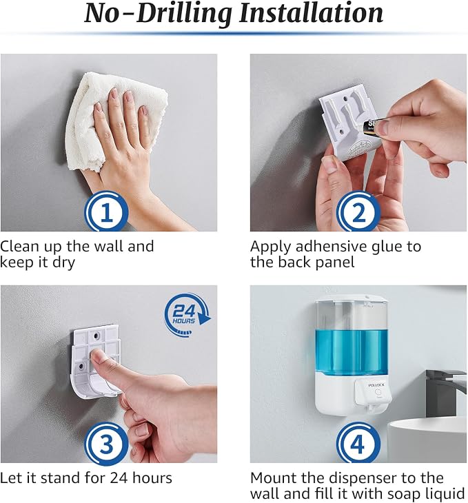 Foaming Hand Soap Dispenser Wall Mounted, Hand Sanitizer Dispenser, Lotion - Image 6