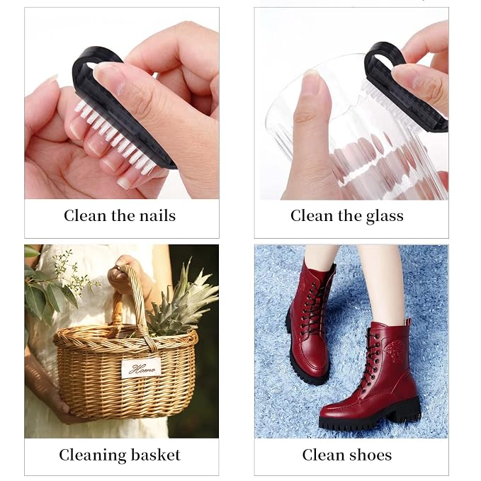 Nail Cleaning Brush- 20 Pcs Home Plastic Nail Brushes - Image 3