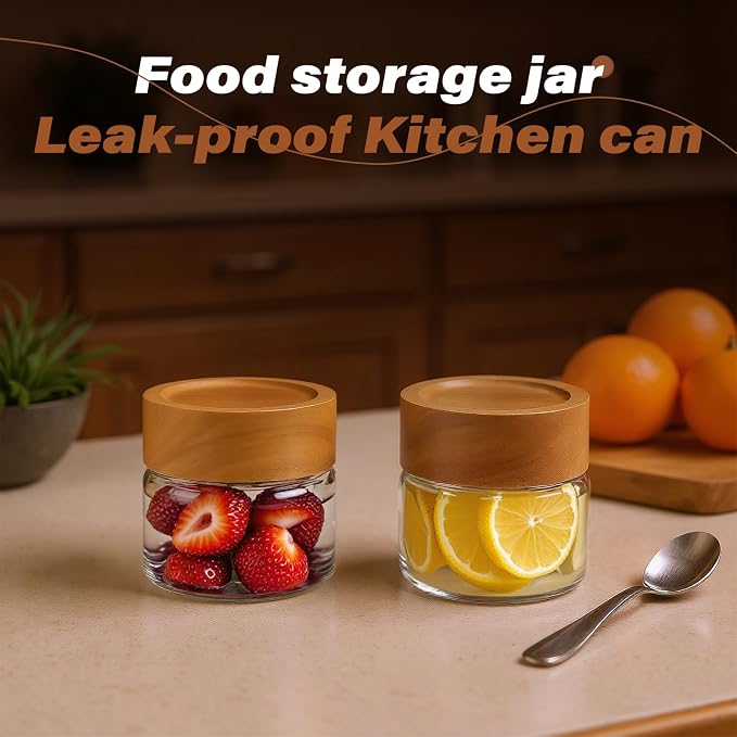 6-Pack 4 oz Stackable Airtight Glass Canisters - Image 5
