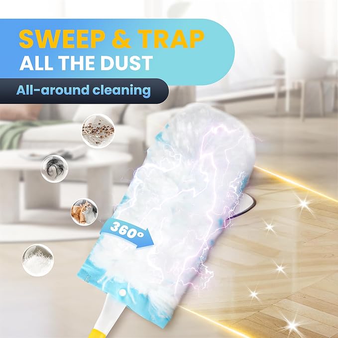 Duster Kit for Swiffer® Duster Refill: 50 Heavy Duty Refills + 2 Handles | 3X - Image 3