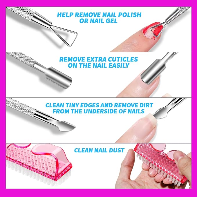 FANDAME Gel Nail Polish Remover Tools Kit, 100ml Nail Polish Remover Bottle - Image 4