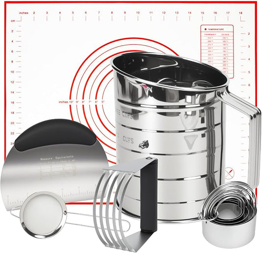 Baking Tool Kit: pastry cutter, flour sifter by Unknown