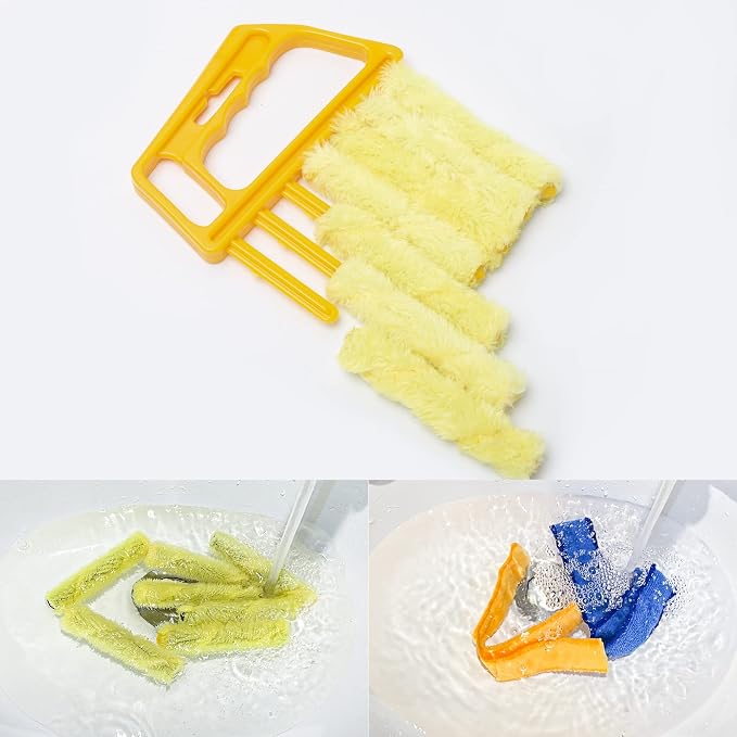 2Pcs Window Venetian 7 Finger Blind Cleaner Duster Tool and 2Pcs dust-Removing - Image 5