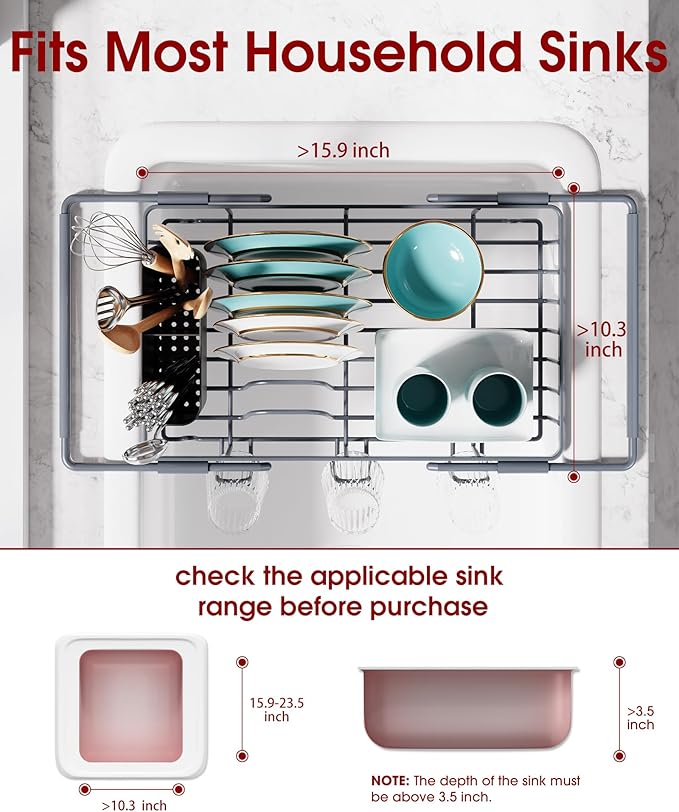 Dish Drying Rack in Sink - Image 2