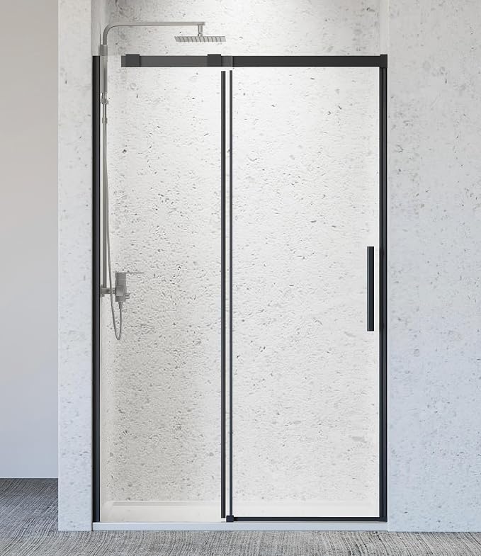 46-48" W x 76" H Frameless Sliding Shower Door, Bathroom Single Sliding Shower - Image 3