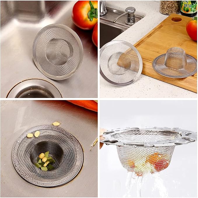 10pcs Mesh Sink Strainer, 2.75" Top/1" Stainless Steel Slop Basket Filter Trap - Image 6