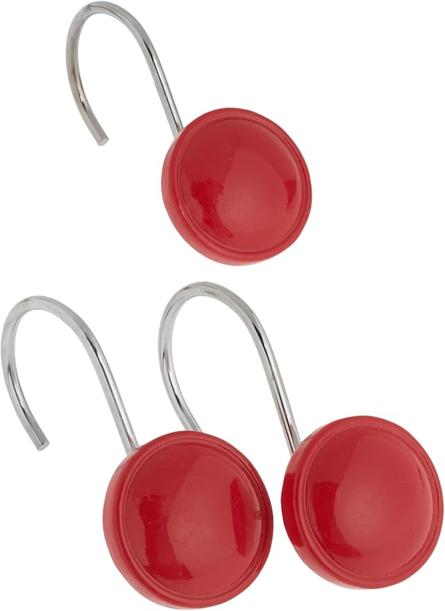 Carnation Home Fashions Color Rounds Ceramic Resin Shower Curtain Hook by TwoFishHomeFashionLLC