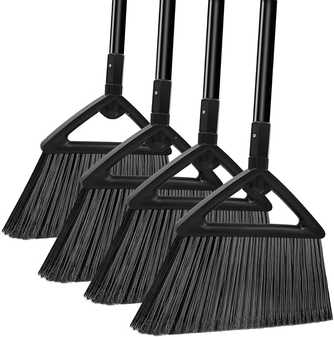 Heavy Duty Broom Outdoor Indoor, Upgraded Commercial Angle Brooms, Restaurant by PUTNATRUE
