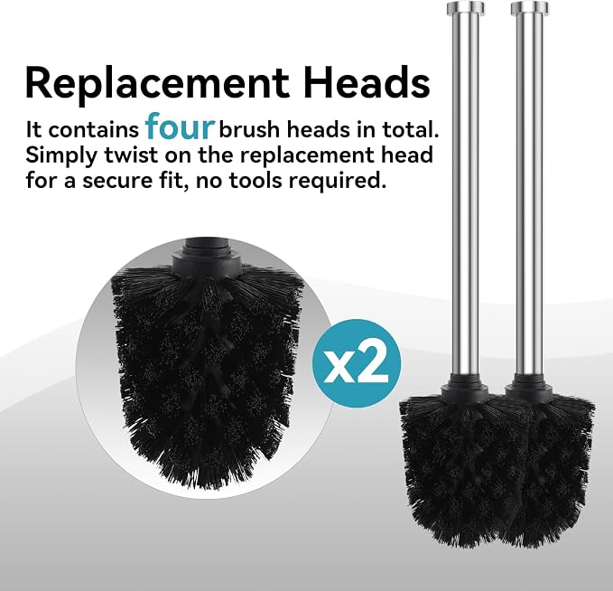 Dailyart Toilet Brush Holder Set: 2 Pack Bathroom Deep Cleaning - Image 2