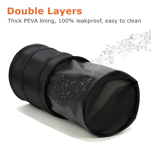 Ginsco 2Packs 2 Gallons New Leakproof Car Trash Can, Compact Trash Can Pop-up - Image 3