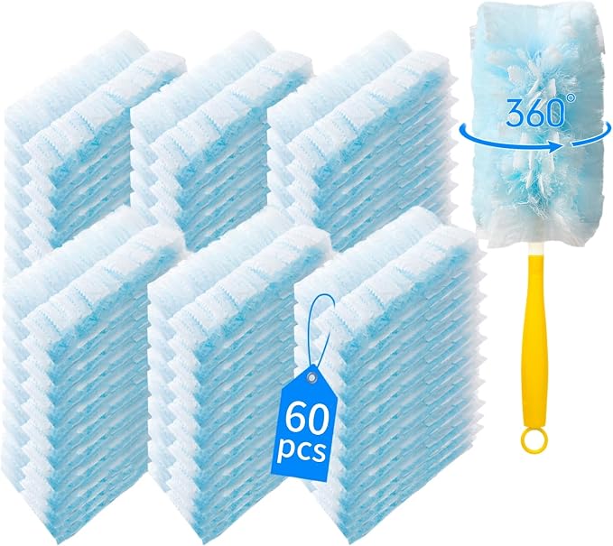 60 Count 360° Heavy Duty Duster Refills Compatible by Senowi