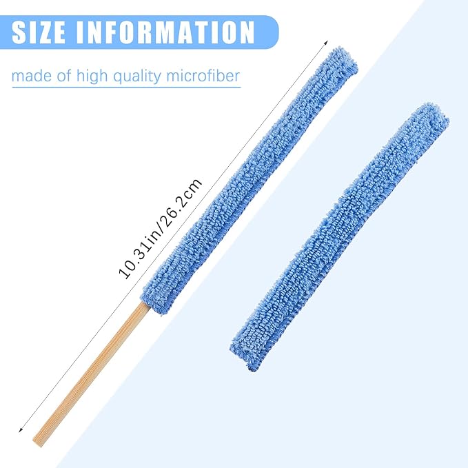 Honeydak 12 Pieces Microfiber Detail Duster Sticks Mini Duster Crevice Cleaning - Image 2