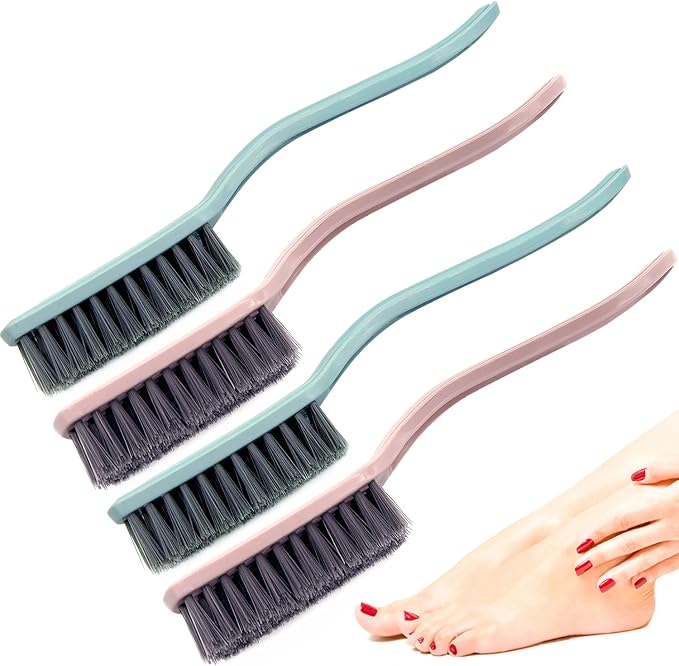 Nail Brush Foot Brush Curved Handle Grip Hand Fingernail Scrub Brush Home by Xjinmin