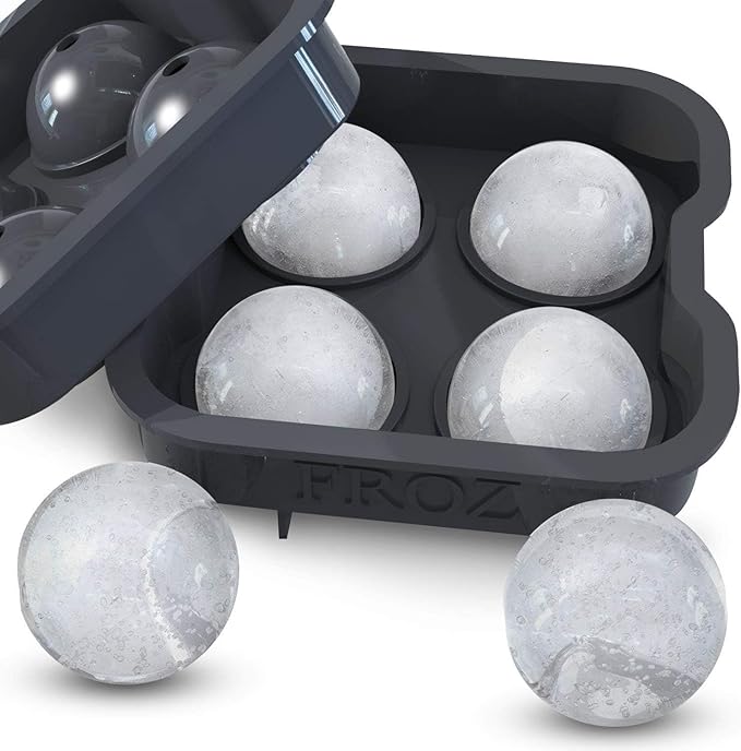 Housewares Solutions Froz Ice Ball Maker – Novelty Food-Grade Silicone Ice Mold by BRENSTEN