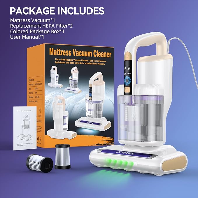Mattress Vacuum Cleaner, 20Kpa Suction Bed Vacuum Cleaner - Image 8