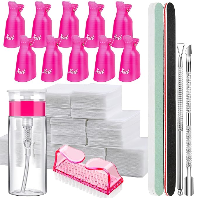 FANDAME Gel Nail Polish Remover Tools Kit, 100ml Nail Polish Remover Bottle by FANDAMEI