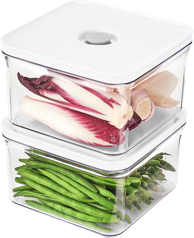 VAKUEN Premium Airtight Food Storage Containers, Square 2PC/Set, Smart by Vakuen