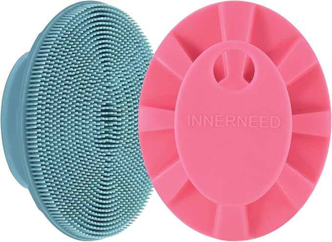 INNERNEED Silicone Face Scrubber, Exfoliating Brush Manual Handheld Facial by INNERNEED