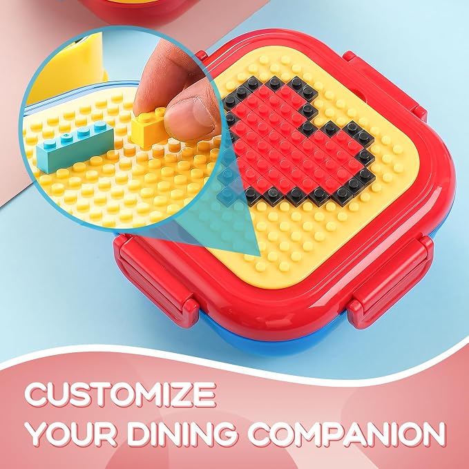 Lunch Box for Kids- Stainless Steel, Microwave Safe DIY Double Layer Leak-Proof - Image 3