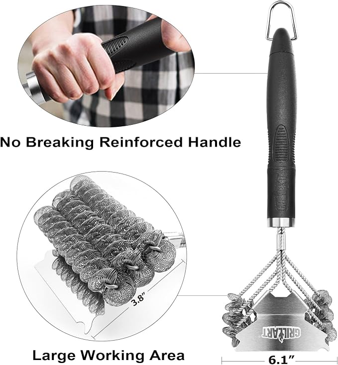 Grill Brush and Scraper Bristle Free – Safe BBQ Brush - Image 3