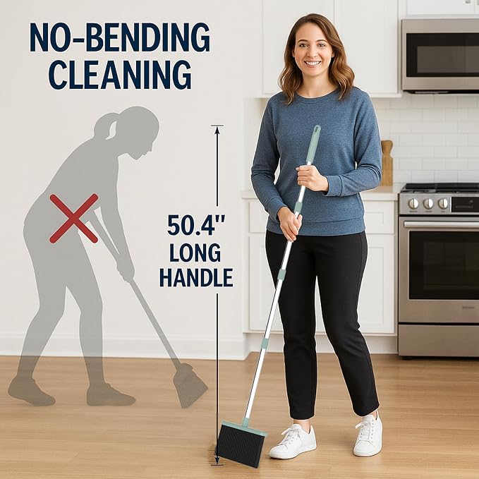 Broom and Dustpan Set – Heavy-Duty Broom and Dustpan - Image 4